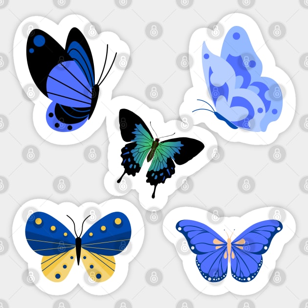 Cute blue monarch butterfly gift pack Sticker by JustBeSatisfied